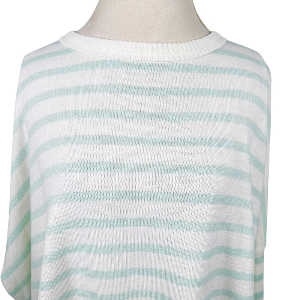 MerSea Sz OS One Size Fits Mint Stripe The Catalina Travel Pullover Sweater - Picture 4 of 10